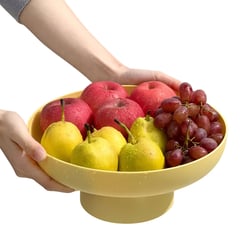 ELMEJORPRECIO - Frutero Centro De Mesa Estilo Minimalista Multiuso Amarillo