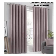 GENERICO - CORTINA CON ARGOLLAS PARA VENTANA