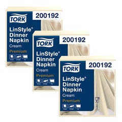 TORK - Servilleta Tipo Tela Linstyle Crema 3 paq x 50un