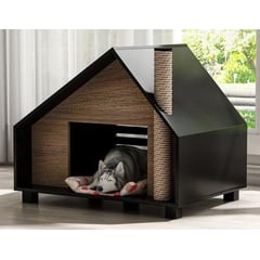 GENERICO - Casa Para Perros Dog House Furniture Elegant - S Triangular Con Poste Para Rascar