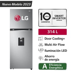 LG - Refrigeradora GT31WPP Top Freezer Door Cooling 314 Litros Plateada Plateada