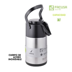 FACUSA - Termo Sifón 3 litros Acero Inoxidable