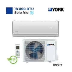 YORK - Aire Acondicionado Split Pared de 18000 BTUH ONOFF Frío Solo