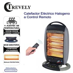TREVELY - Calefactor Giratorio con 3 Focos a Control Remoto
