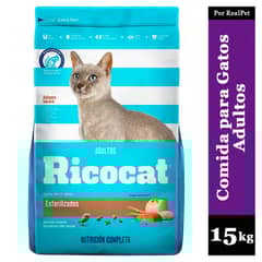 RICOCAT - Comida para Gato Adulto Esterilizado 15 kg