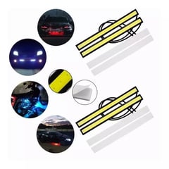 GENERICO - 4 Barras Tira Led Cob 17 Cm Luz De Dia, Niebla Drl Autos 4pz