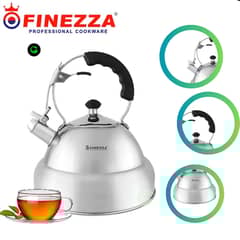 FINEZZA - Tetera de Acero Inoxidable 5LT Marca - NEGRO - AZUL