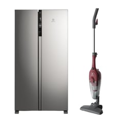 ELECTROLUX - Combo Refrigeradora Side by Side 517L Efficient ERSA53V2HVG + Aspiradora vertical STK13