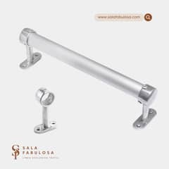 SALA FABULOSA - Tubo de aluminio para sala color plateado regulable de 2 a 4 mts