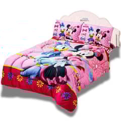 DISNEY PIXAR - Frazadas para Niñas, piel de Angel con Carnero, 2 plz Minnie & Daysi