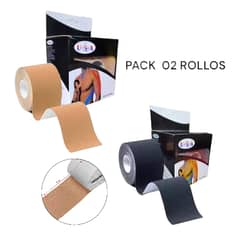 GENERICO - Pack 02 Cintas Deportivas Kinesióloga Resistente al Agua