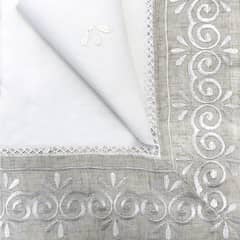 GENERICO - MANTEL DE COMEDOR BORDADO 12 SILLAS DE LINO CIRCULO