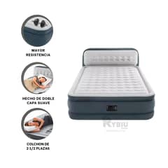 GENERICO - Cama Inflable Comodo y Ligero 2 12 Plazas Y+Regalo Stickers