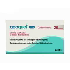 ZOETIS - Apoquel 5.4 Mg Tratamiento de la Dermatitis Alérgica 20 Tab