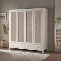 R&R MUEBLES - Ropero Vintage Mumnu Blanco 4 Puertas
