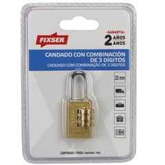 FIXSER - Candado con Clave 20 mm