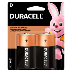 DURACELL - Pack de 2 Pilas Alcalinas D 1.5V