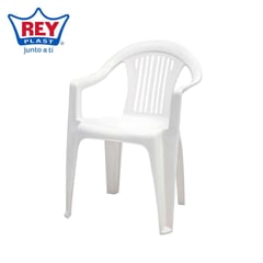 REYPLAST - Silla Con Brazo Blanco