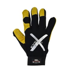 RDL - Guante Ejecutivo Negro Descarne Amarillo Spandex