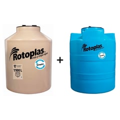 ROTOPLAS - Combo Tanque de Agua 1100 L + Cisterna de 1200 L