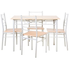 JUST HOME COLLECTION - Juego de Comedor Brasilia 4 Sillas Beige