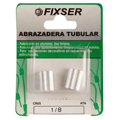 FIXSER - Abrazadera Tubular Aluminio 1/8 2 unid.
