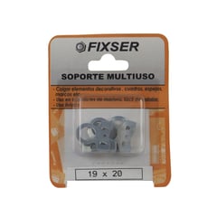 FIXSER - Soporte para Colgar Multiuso 19 x 20 con Clavo x 6 unid.