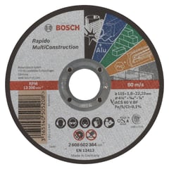 BOSCH - Disco Abrasivo de Corte Multiconstrucción 115 x 1.0 mm