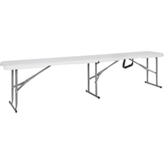 JUST HOME COLLECTION - Banqueta plegable 180 x 28 cm Blanco