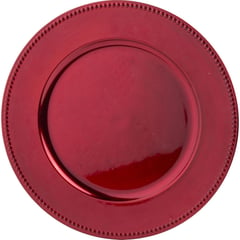 DEAR SANTA - Plato Navidad Circular Rojo 33x3x1.8cm