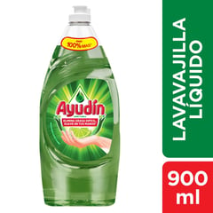 AYUDIN - Lavavajilla Líquido Ayudín Limón y Sábila 0.9L