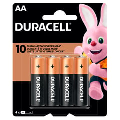 DURACELL - Pack de 4 Pilas Alcalinas AA 1.5V
