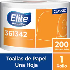 ELITE PROFESSIONAL - Papel Toalla Marrón Elite jumbo 1 rollo 200m