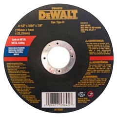 DEWALT - Disco de Corte 4 1/2" x 1.2 mm