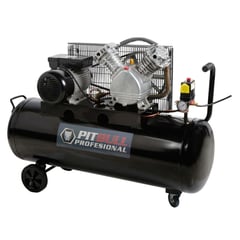 PITBULL - Compresor De Aire 3HP 100 Lt Profesional
