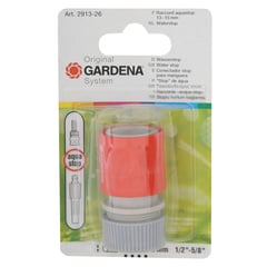 GARDENA - Conector con Stop para Manguera 13 mm 1/2'' PVC Negro