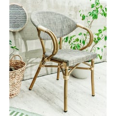 JUST HOME COLLECTION - Silla Milano Look Bambu y Textileno