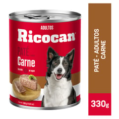 RICOCAN - Adultos Pate para Perros Lata 330 gr Sabor Carne