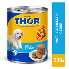 THOR - Cachorros Pate para Perros Lata 330 gr Sabor Carne