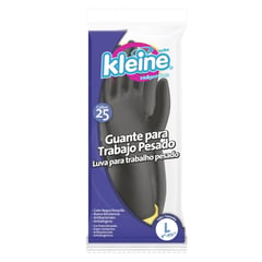 KLEINE WOLKE - Guantes de Látex Trabajo Pesado Talla L - Negro