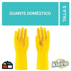 KLEINE WOLKE - Guantes de Látex Multiuso Talla S - Amarillo