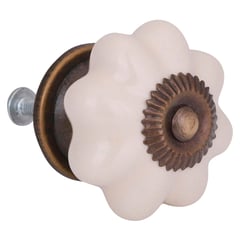 FIXSER - Tirador Perilla 40 mm Porcelana Blanco x2