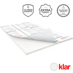 KLAR - Techo Policarbonato Alv Blanco 1.05x2.9mx6mm