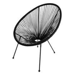 JUST HOME COLLECTION - Silla Cozumel de Rat?n Negro 71x79x86cm