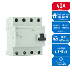 GENERAL ELECTRIC - Interruptor Diferencial 4x40A