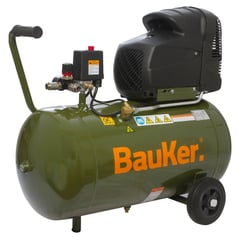 BAUKER - Compresor De Aire Eléctrico 2HP 50 Lt