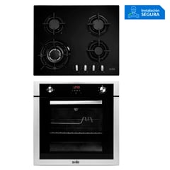 SOLE - Combo Cocina Empotrable 4 Hornillas SOLCO034 + Horno a Gas 70 Lt SOLHO007