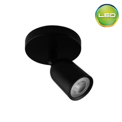 LIGHTECH - Spot Adosable Led 7W 1 Luz Negro Luz Blanca