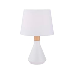 JUST HOME COLLECTION - Lámpara de Mesa Harlow 1L E14 Blanco