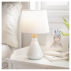 JUST HOME COLLECTION - Lámpara de Mesa Harlow 1L E14 Blanco